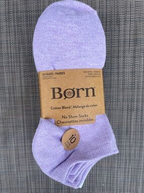 Born Lavender, white, Gray and Black  Ankle Socks Cotton-Blend Socks - Pack